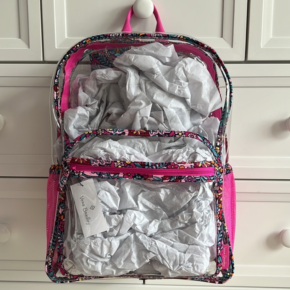 Vera Bradley Clear Clearly Colorful Large Backpack Kaleidoscope - Picture 9 of 13
